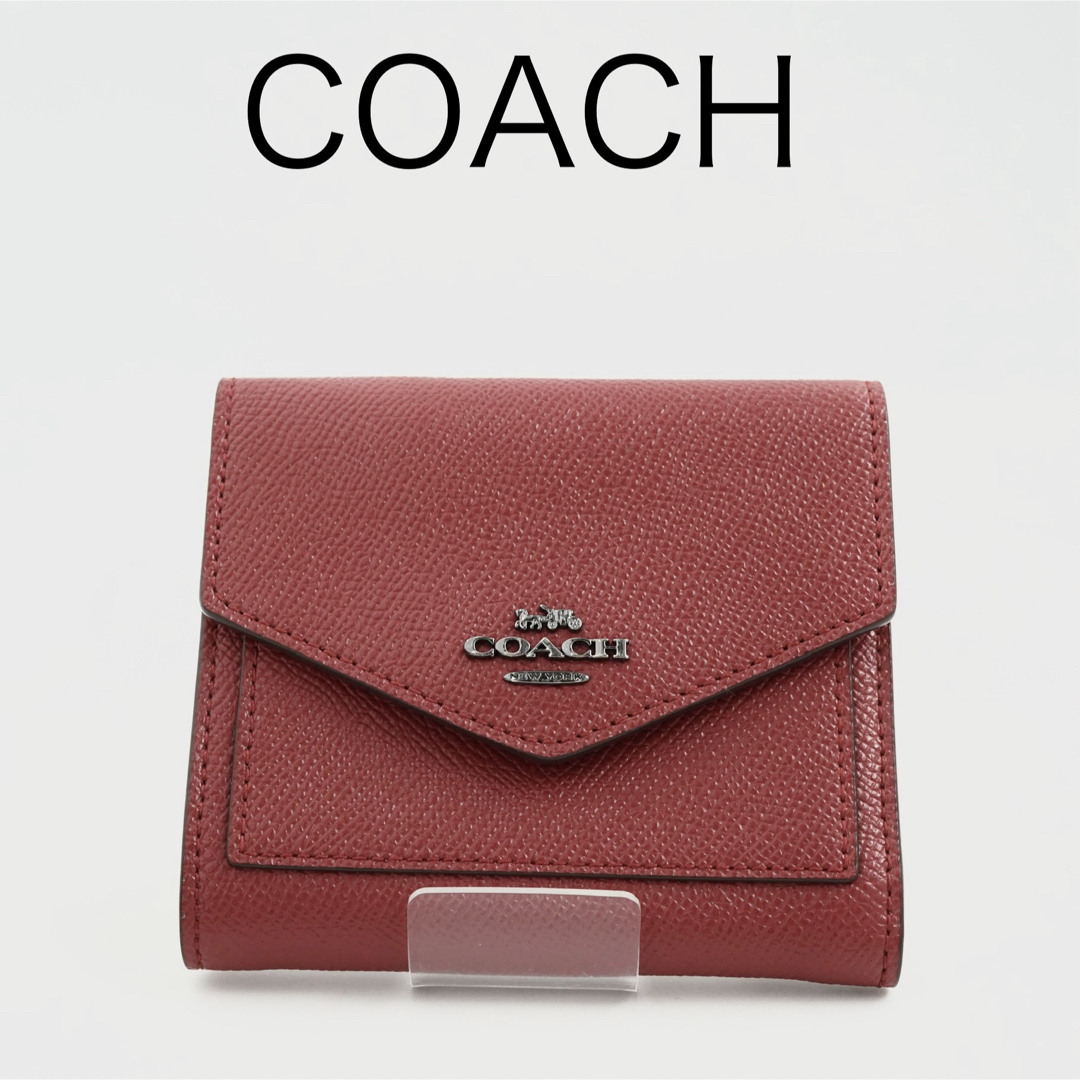 未使用に近い】COACH コーチ 財布 スモール ウォレット 58298レッド 未使用に近い】COACH コーチ 財布 スモール ウォレット 58298レッド