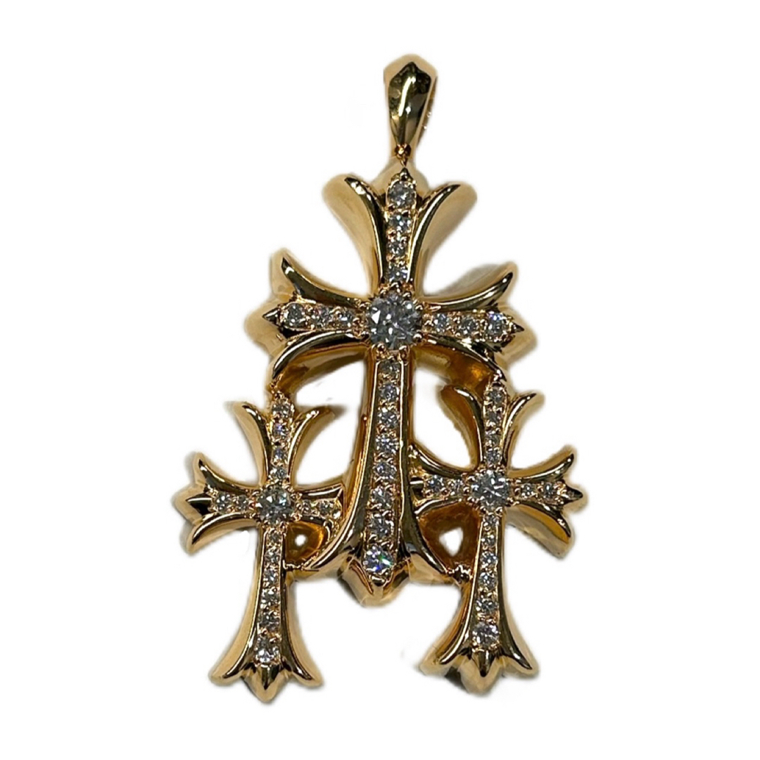 Chrome Hearts - クロムハーツ 22k トリプル CHクロス パヴェ Chrome Hearts - クロムハーツ 22k トリプル CHクロス パヴェ