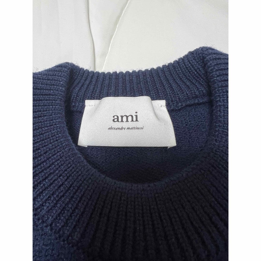 ami - Sサイズ 限定カラー ネイビー AMI PARIS セーターの通販 ami - Sサイズ 限定カラー ネイビー AMI PARIS セーターの通販