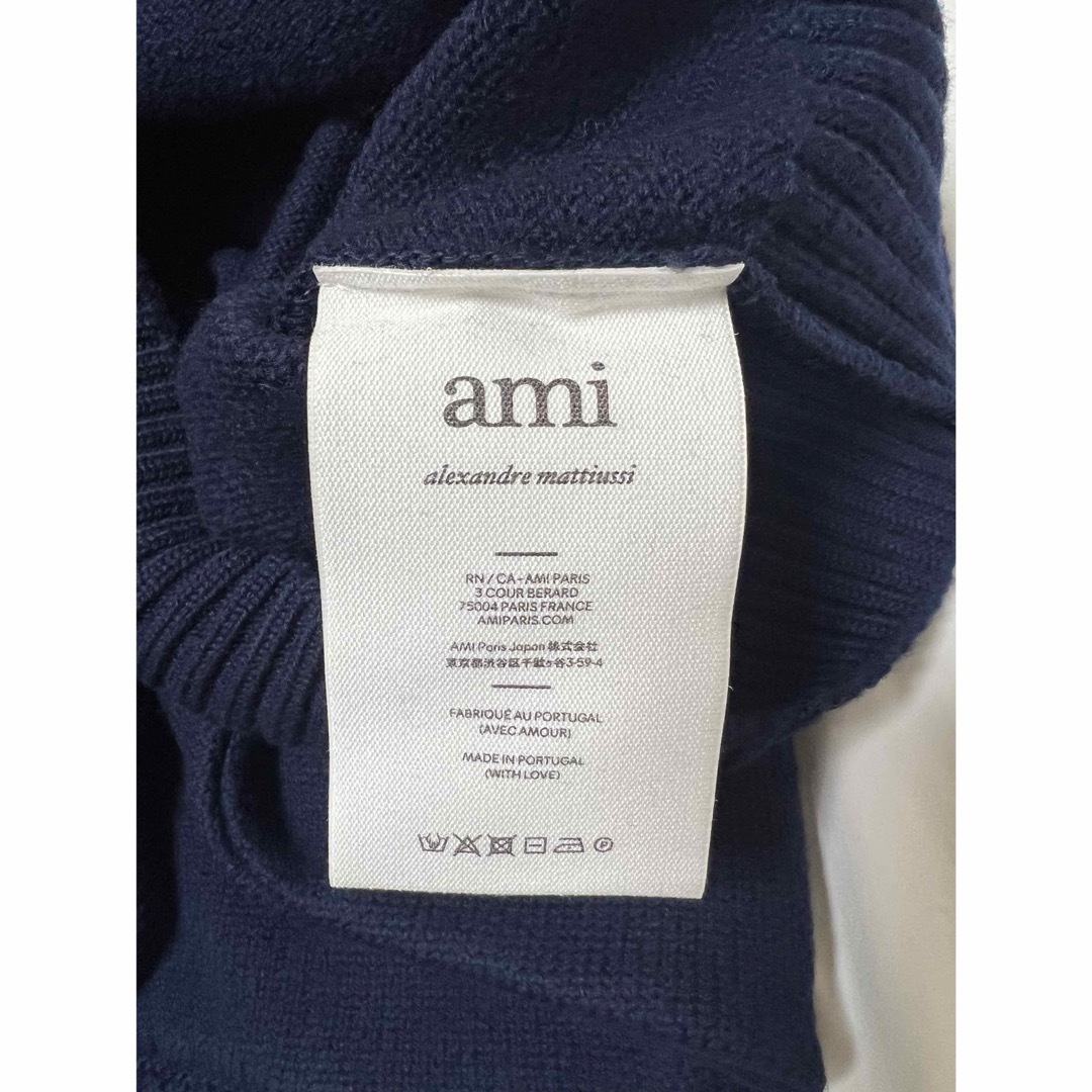 ami - Sサイズ 限定カラー ネイビー AMI PARIS セーターの通販 ami - Sサイズ 限定カラー ネイビー AMI PARIS セーターの通販