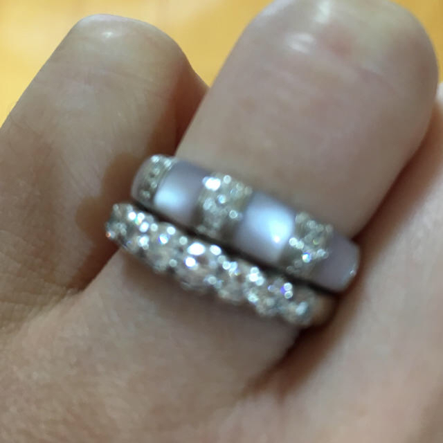 雪様専用♡K18WGピンクシェルリング♡ レディースのアクセサリー(リング(指輪))の商品写真