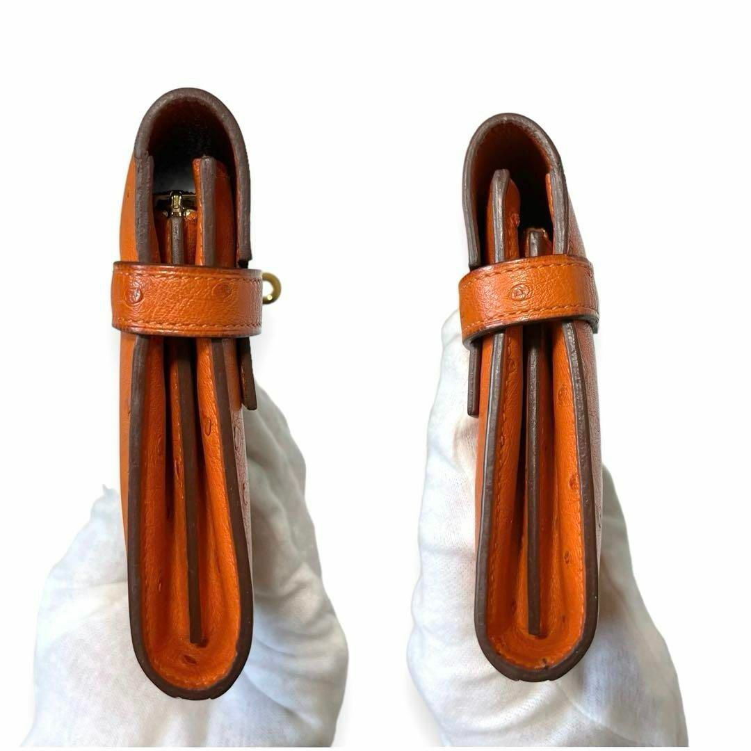 HERMES - 使用わずか エルメス オーストリッチ ケリーウォレット HERMES - 使用わずか エルメス オーストリッチ ケリーウォレット