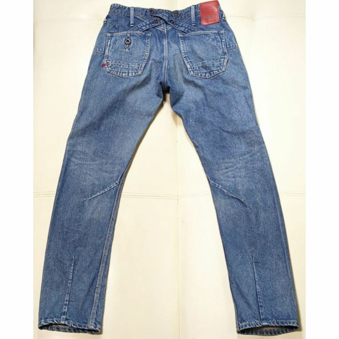 DENHAM - 限定 日本製 デンハム クロスバック 加工デニムパンツ DENHAM - 限定 日本製 デンハム クロスバック 加工デニムパンツ