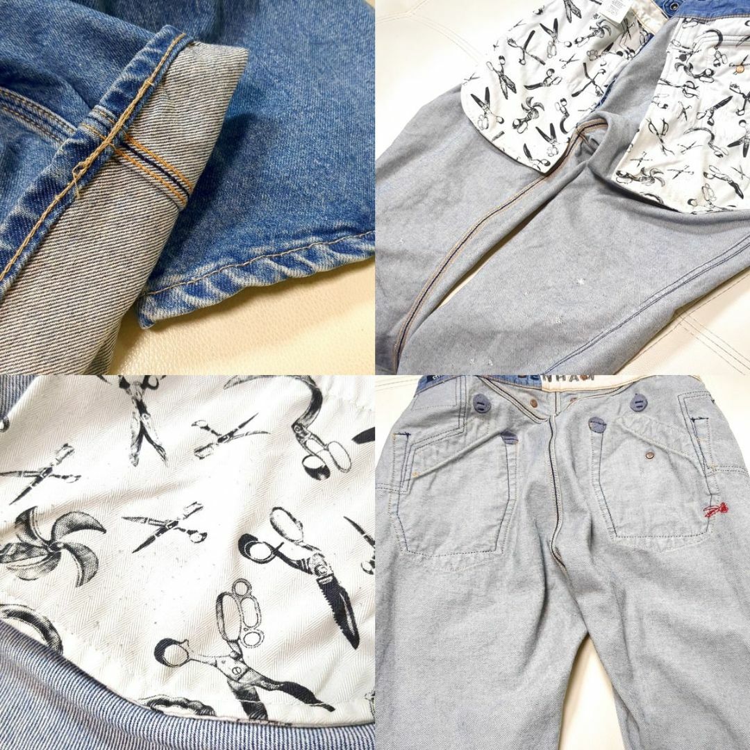 DENHAM - 限定 日本製 デンハム クロスバック 加工デニムパンツ DENHAM - 限定 日本製 デンハム クロスバック 加工デニムパンツ