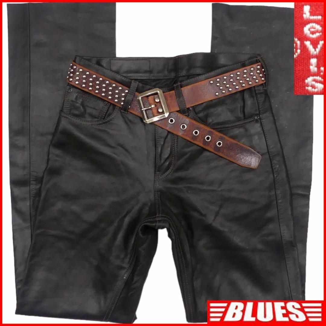 Levi's - リーバイス505 レザーパンツ 本革 黒 W30 革パンツ 本 Levi's - リーバイス505 レザーパンツ 本革 黒 W30 革パンツ 本