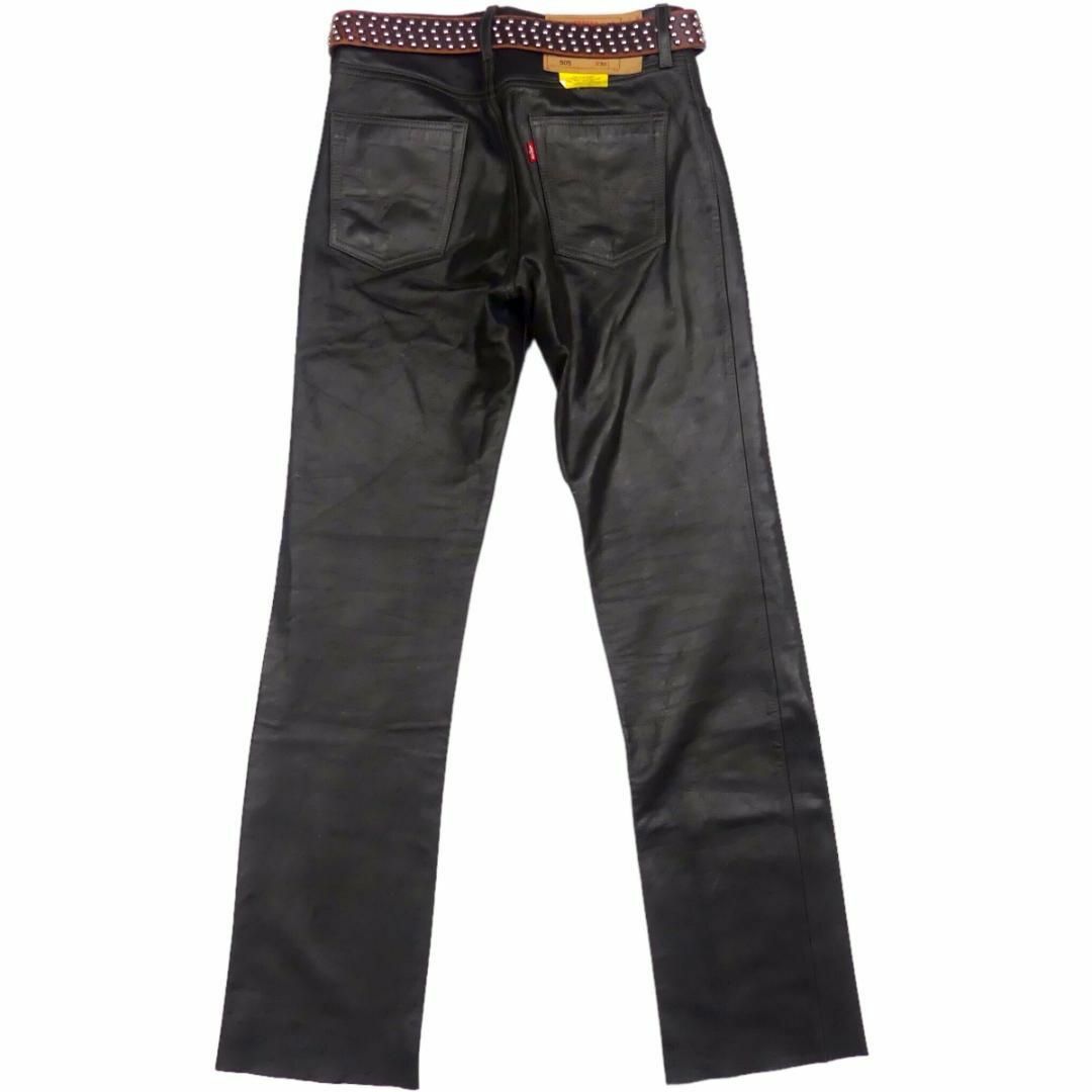 Levi's - リーバイス505 レザーパンツ 本革 黒 W30 革パンツ 本 Levi's - リーバイス505 レザーパンツ 本革 黒 W30 革パンツ 本