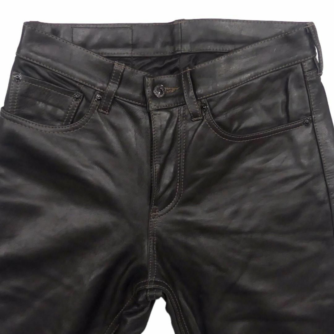 Levi's - リーバイス505 レザーパンツ 本革 黒 W30 革パンツ 本 Levi's - リーバイス505 レザーパンツ 本革 黒 W30 革パンツ 本