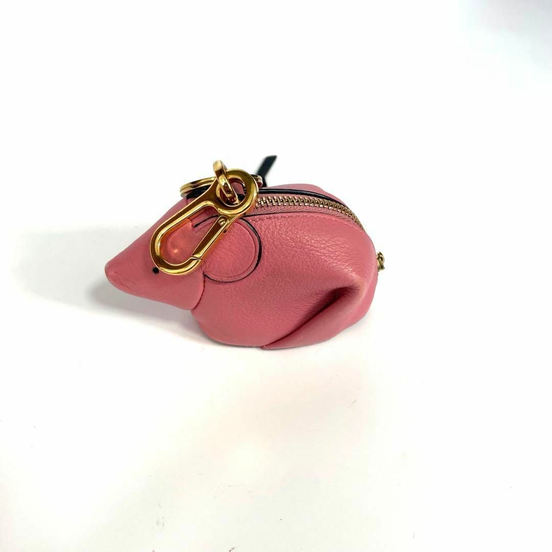 美品】 LOEWE ロエベ マウス チャーム コインケース レザー ピンク 美品】 LOEWE ロエベ マウス チャーム コインケース レザー ピンク
