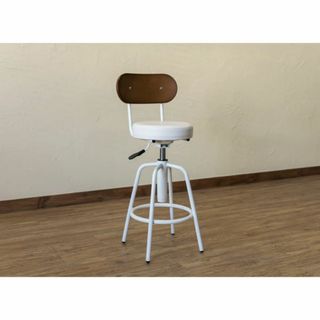 新品　送料無料　Ares　昇降式カウンターチェア　ホワイト(ダイニングチェア)