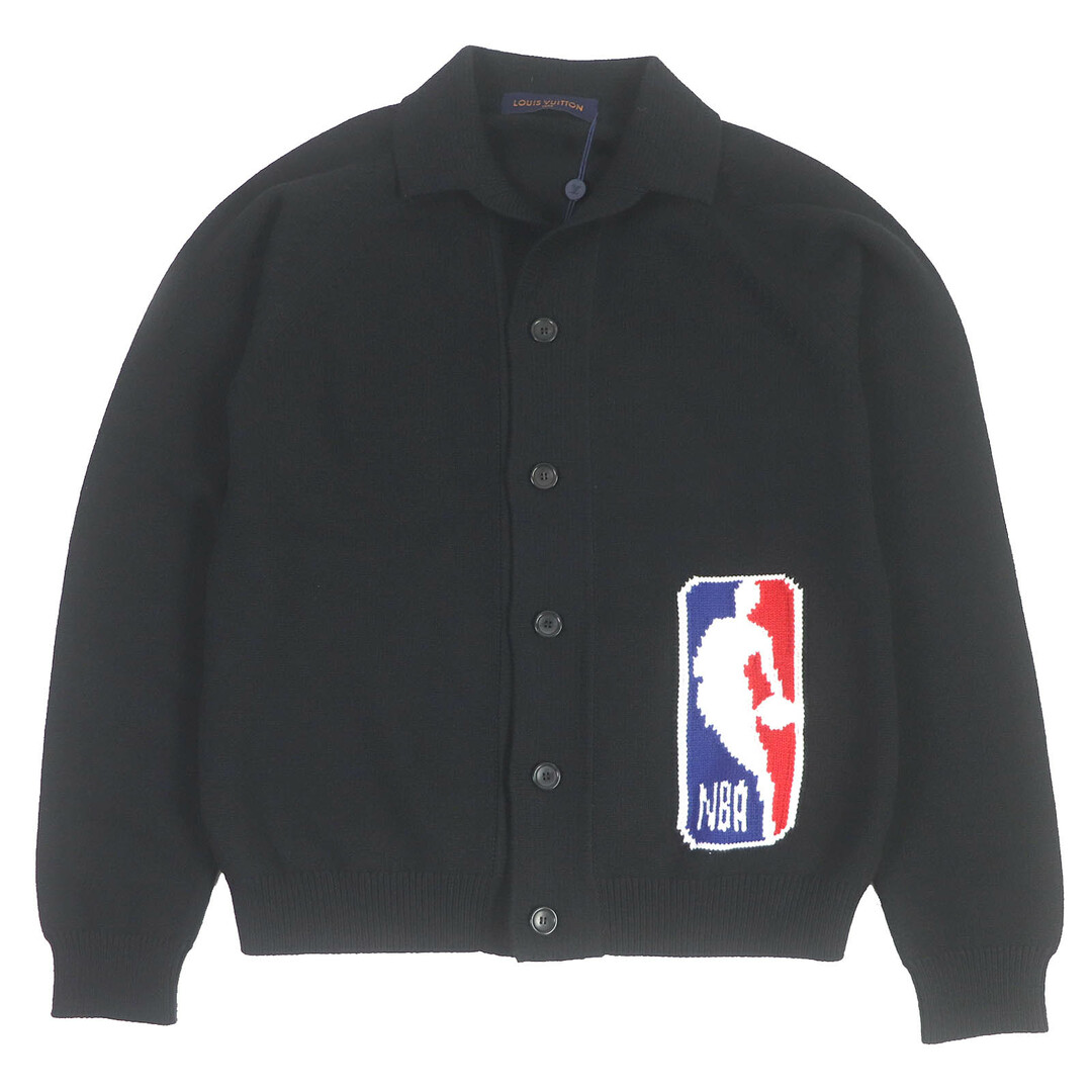LOUIS VUITTON - 未使用品□LOUIS VUITTON ルイヴィトン 21SS NBAコラボ LVロゴ 襟付き ニット カーディガン セーター ブラック M イタリア製 正規品 メンズ
