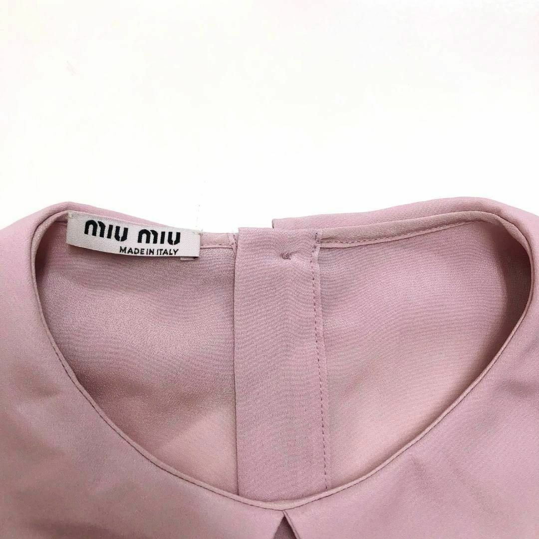 MIU MIU ミュウミュウ ノースリーブ ブラウス ダブルカラー