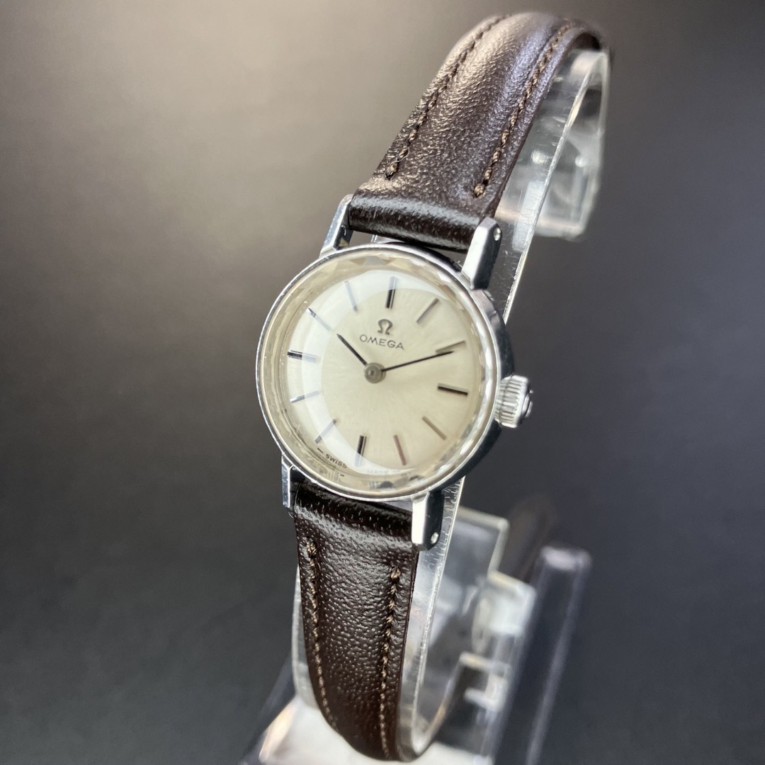 良品 可動品】オメガ 手巻き 腕時計 希少カットガラス 正規 良品 可動品】オメガ 手巻き 腕時計 希少カットガラス 正規