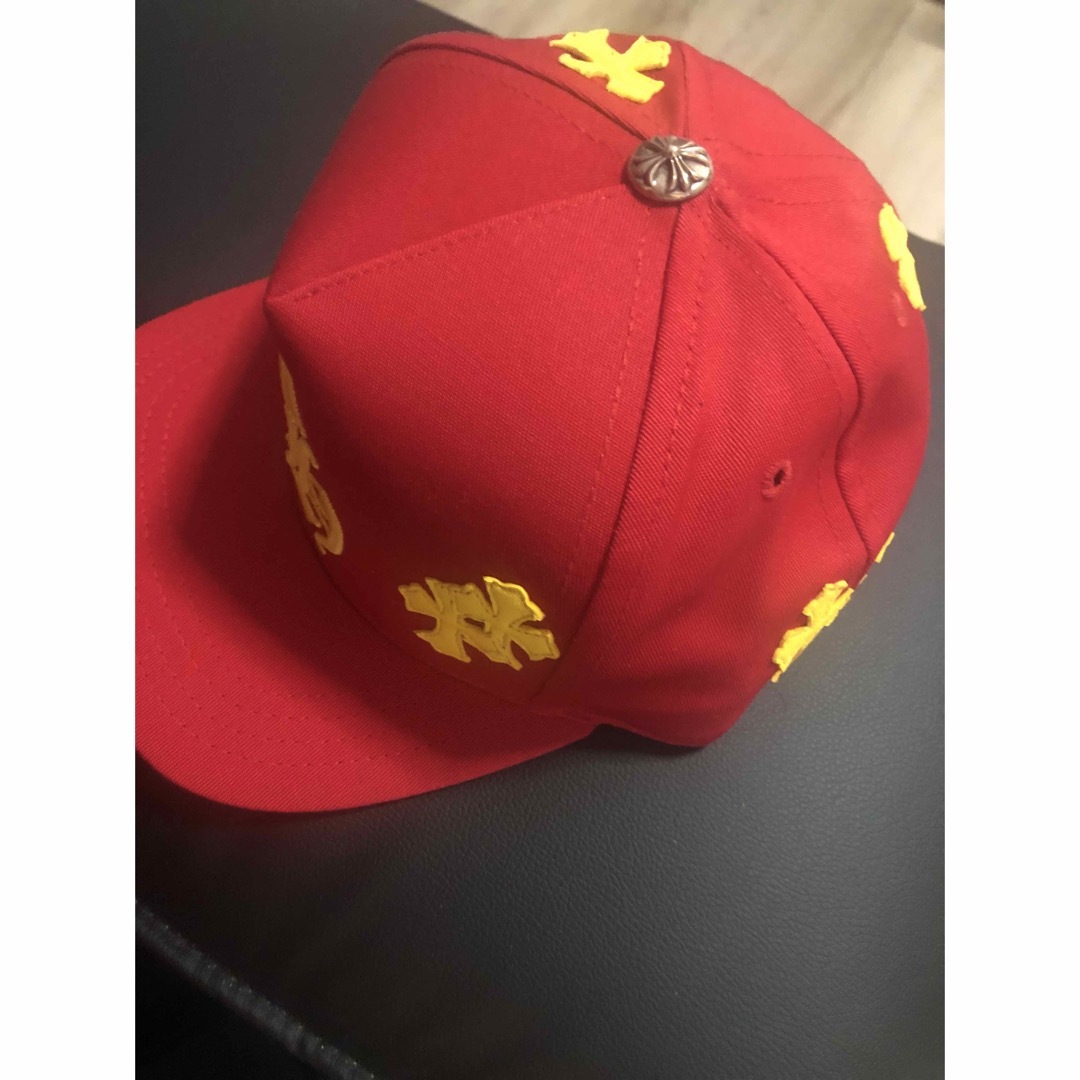 Chrome Hearts - クロムハーツ キャップ クロスパッチ レッドの Chrome Hearts - クロムハーツ キャップ クロスパッチ レッドの