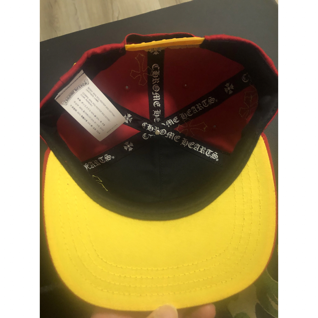 Chrome Hearts - クロムハーツ キャップ クロスパッチ レッドの Chrome Hearts - クロムハーツ キャップ クロスパッチ レッドの