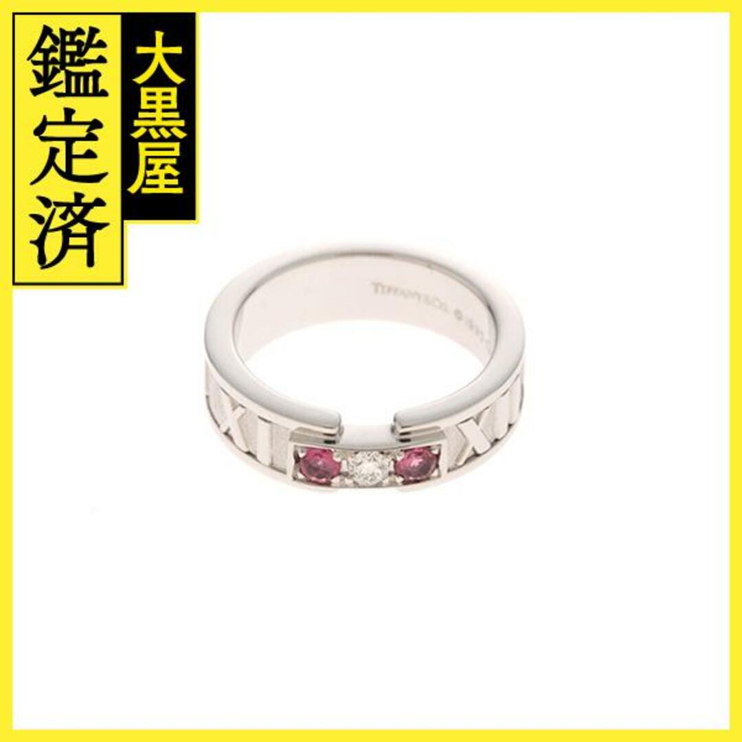 Tiffany & Co. - ティファニー ｱﾄﾗｽﾘﾝｸﾞ ホワイトゴールド(K18WG) ダイヤモンド ピンクトルマリン 7.3g 9号相当 2147200505756 【430】