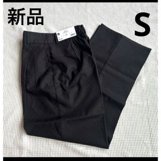 ジーユー(GU)の【新品】リネンブレンドタックワイドパンツ(丈標準70.0～74.0cm)  GU(カジュアルパンツ)