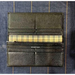 バーバリー(BURBERRY)のBURBERRY  長財布　メンズ　黒　箱付き(長財布)