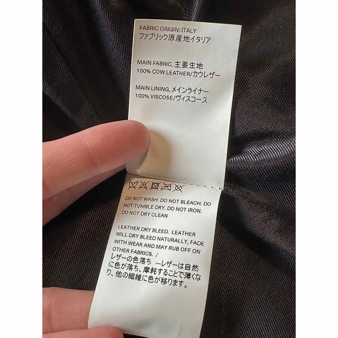OUR LEGACY レザーダブルライダースジャケット ブラックの通販 OUR LEGACY レザーダブルライダースジャケット ブラックの通販