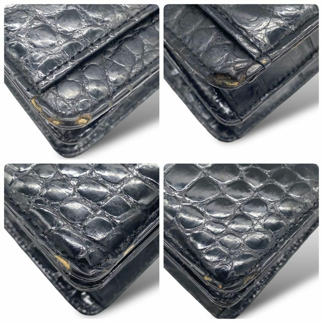 美品 本クロコダイル ハンドバッグ ミニボストンバッグ