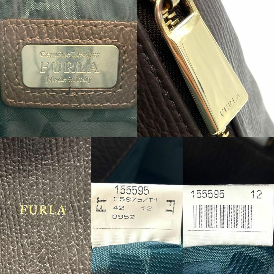 FURLA フルラ トートバッグ A4 サイドファスナー レザー ブラウン