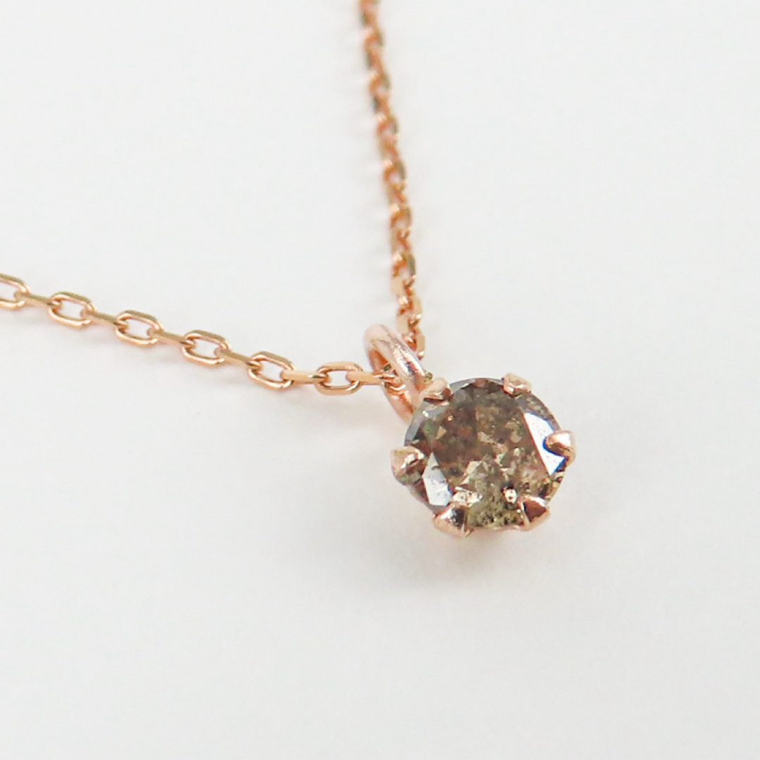 K18PG 天気ダイヤモンド0.10ctネックレス 一粒 ダイヤネックレス K18PG 天気ダイヤモンド0.10ctネックレス 一粒 ダイヤネックレス