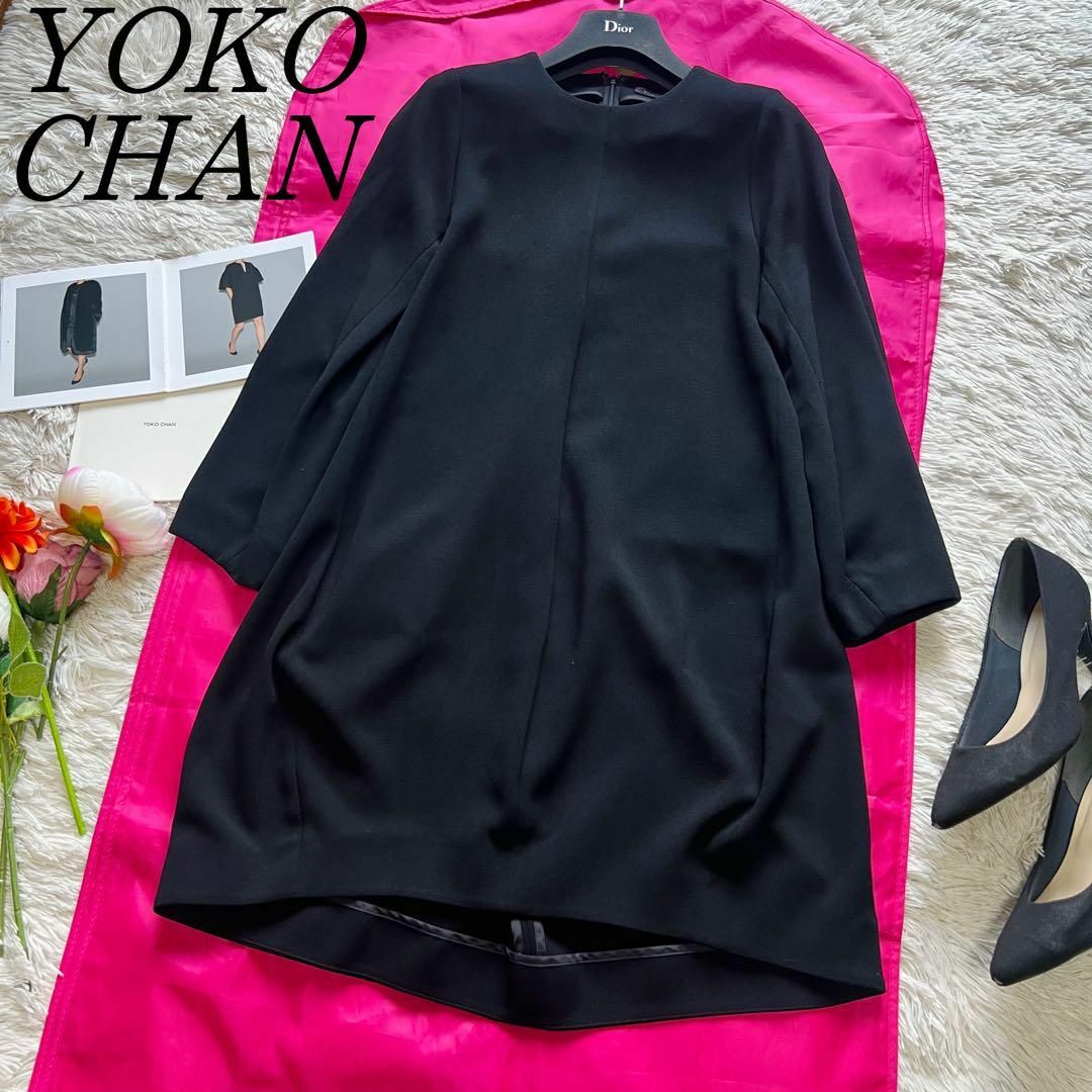 YOKO CHAN - 【美品】YOKO CHAN 膝丈ワンピース ブラック 36 YOKO CHAN - 【美品】YOKO CHAN 膝丈ワンピース ブラック 36