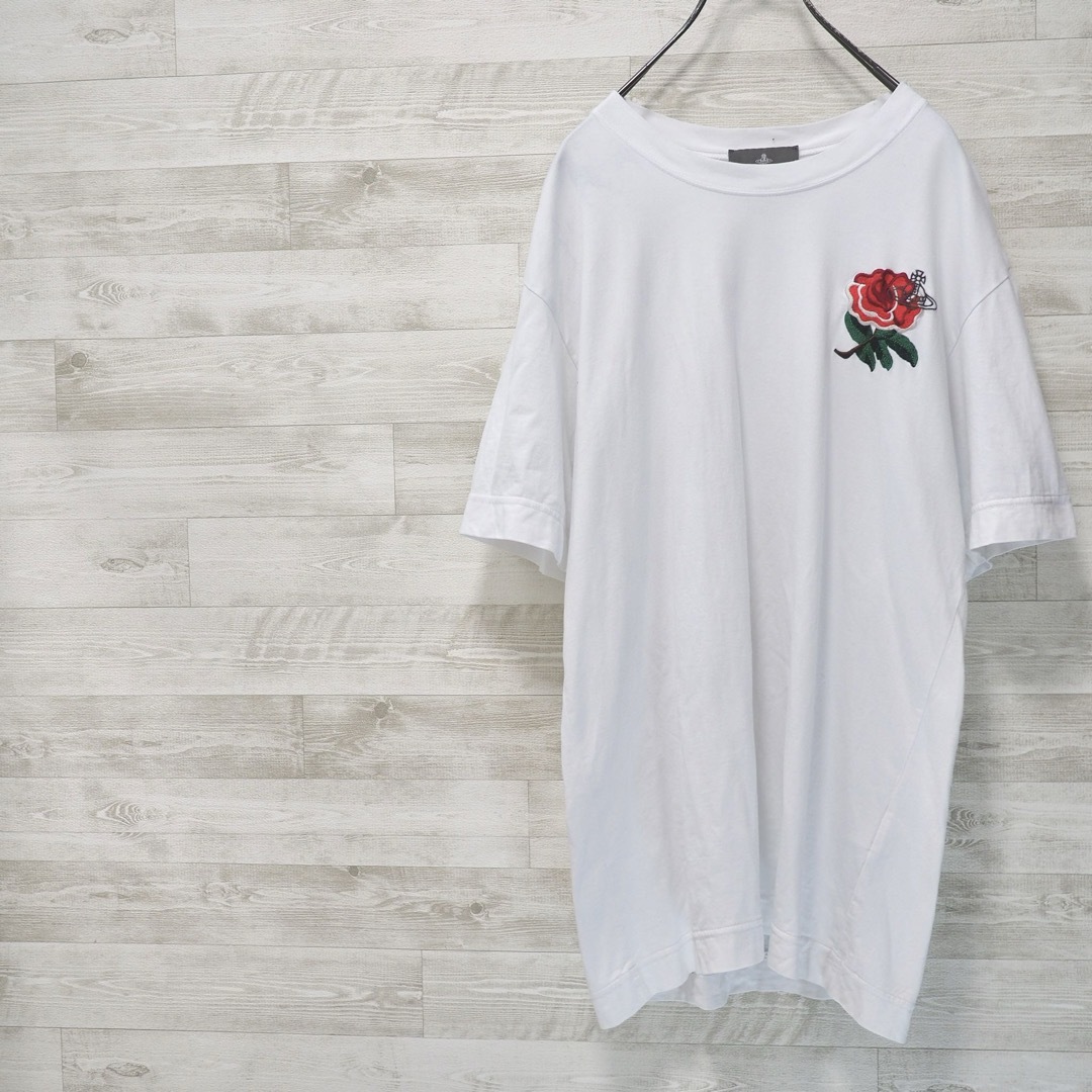 Vivienne Westwood - VIVIENNE WESTWOOD MAN ローズ刺繍Tシャツ Vivienne Westwood - VIVIENNE WESTWOOD MAN ローズ刺繍Tシャツ