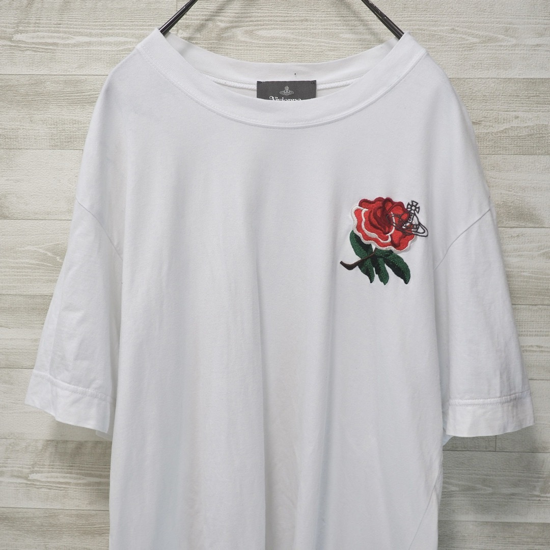 Vivienne Westwood - VIVIENNE WESTWOOD MAN ローズ刺繍Tシャツ Vivienne Westwood - VIVIENNE WESTWOOD MAN ローズ刺繍Tシャツ
