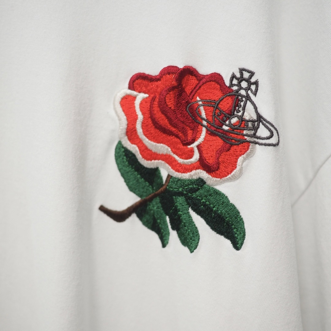 Vivienne Westwood - VIVIENNE WESTWOOD MAN ローズ刺繍Tシャツ Vivienne Westwood - VIVIENNE WESTWOOD MAN ローズ刺繍Tシャツ