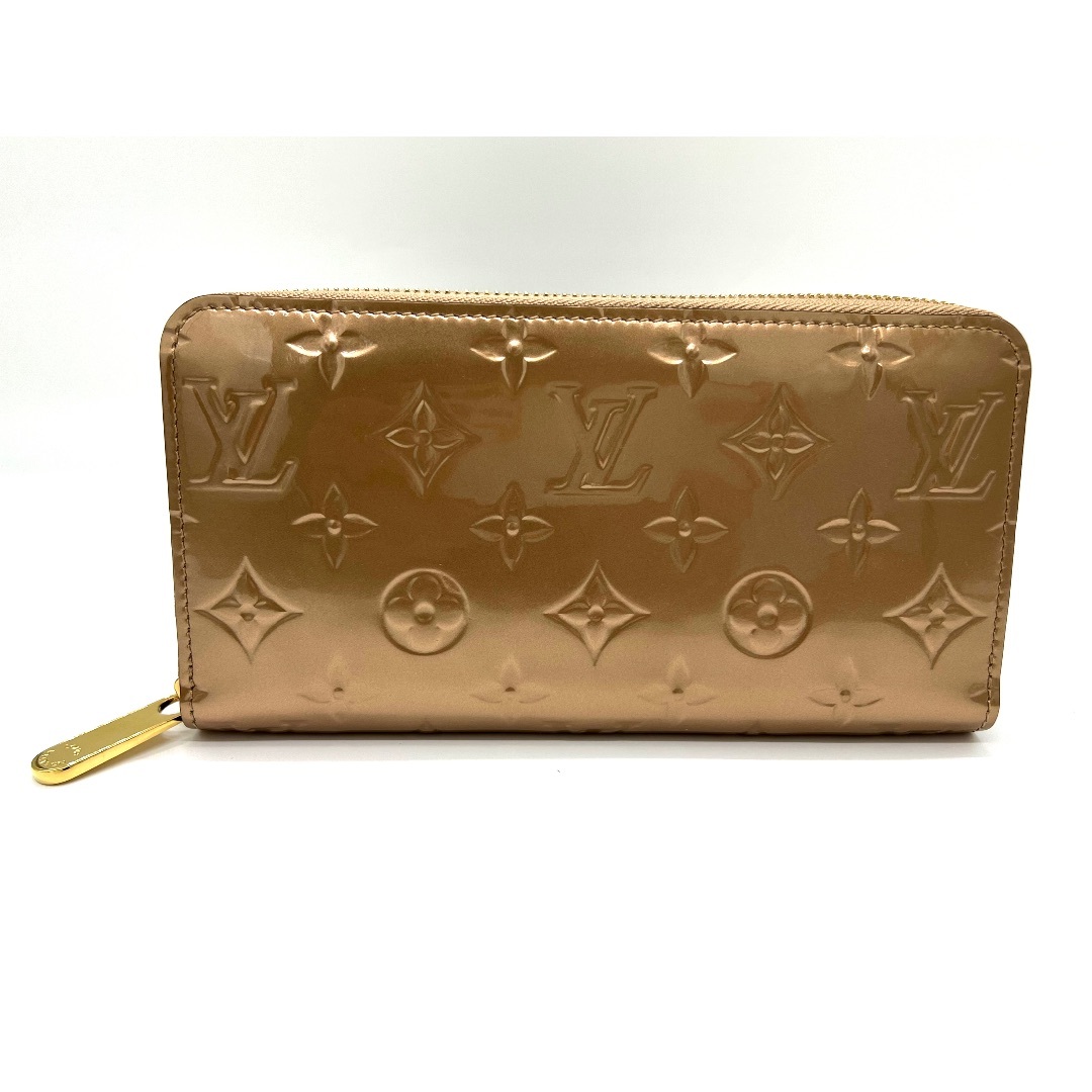 LOUIS VUITTON - LOUIS VUITTON ルイヴィトン ヴェルニ ジッピーウォレット ファスナー 長財布 ローズゴールド M90603 美品