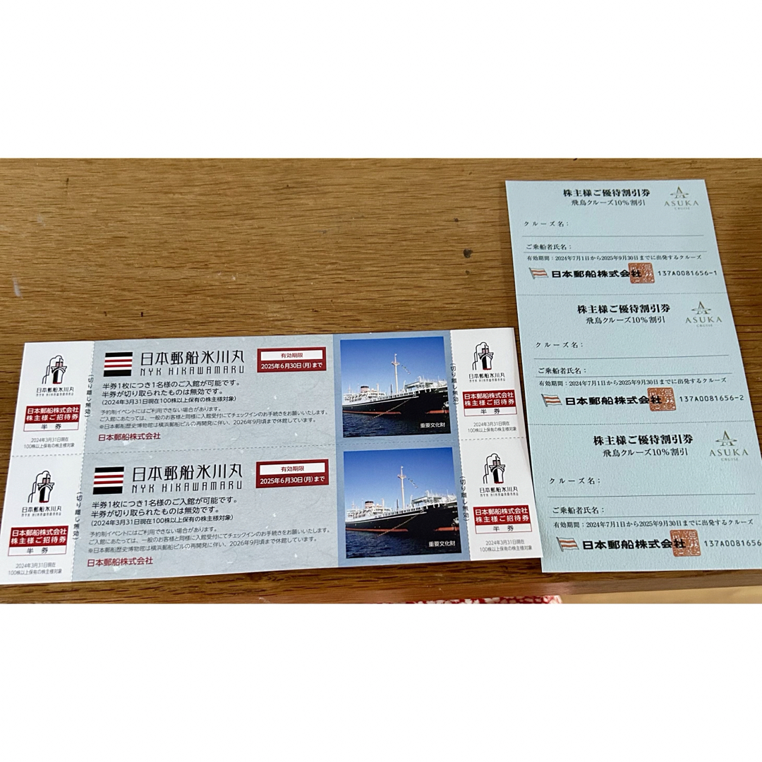 日本郵船株主優待券 チケットの優待券/割引券(その他)の商品写真