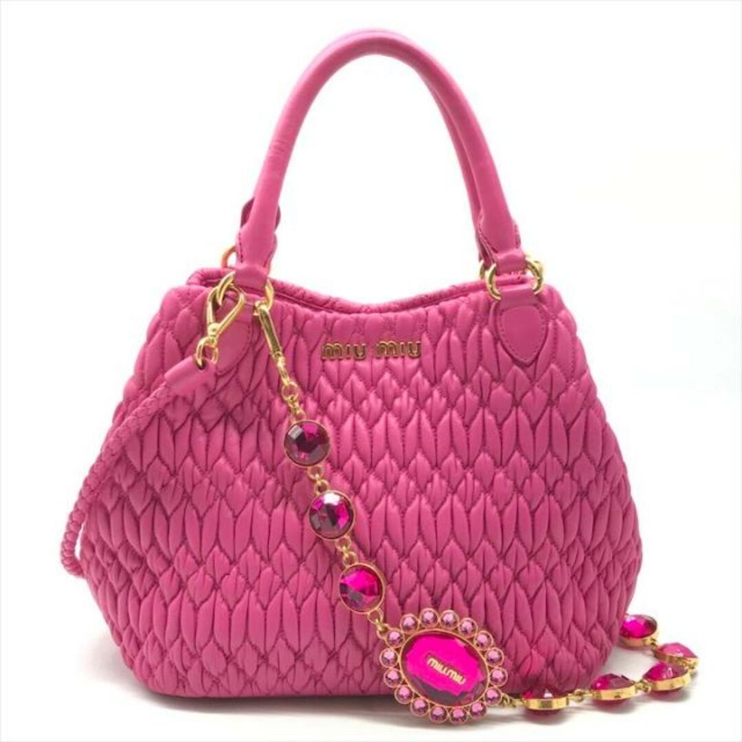 MIU MIU - 良品 miumiu ミュウミュウ マテラッセ ビジュー 2WAY MIU MIU - 良品 miumiu ミュウミュウ マテラッセ ビジュー 2WAY
