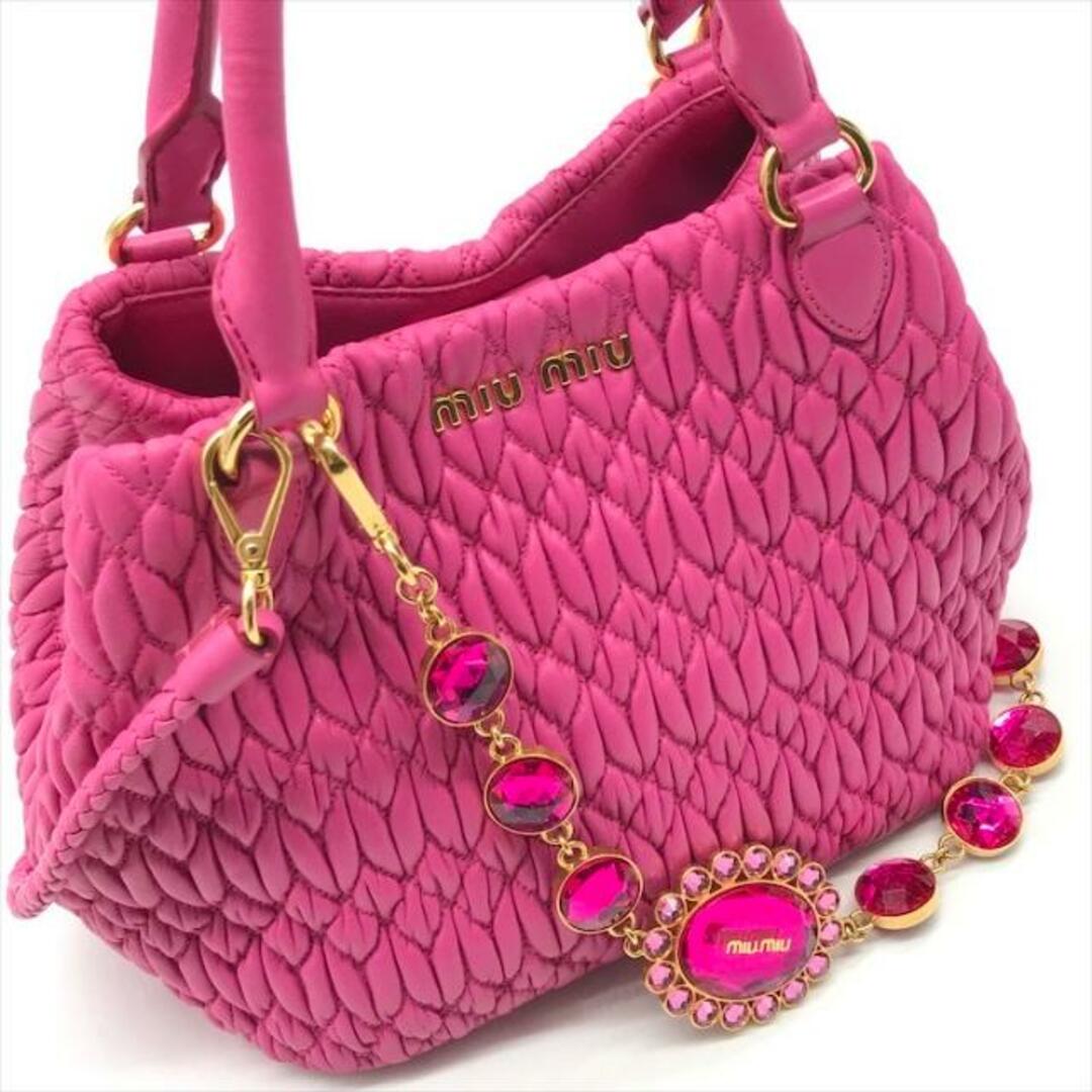 MIU MIU - 良品 miumiu ミュウミュウ マテラッセ ビジュー 2WAY MIU MIU - 良品 miumiu ミュウミュウ マテラッセ ビジュー 2WAY