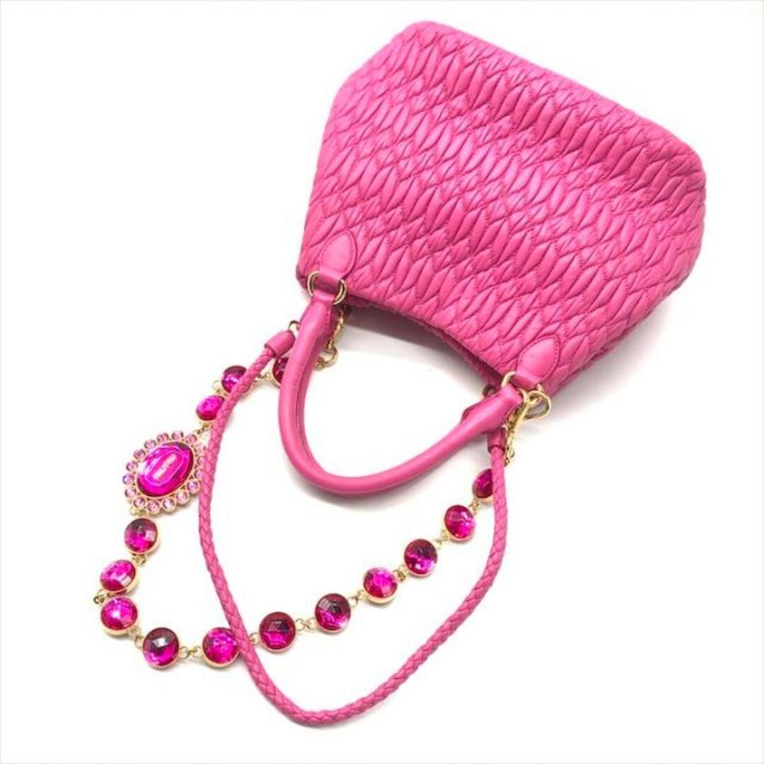 MIU MIU - 良品 miumiu ミュウミュウ マテラッセ ビジュー 2WAY MIU MIU - 良品 miumiu ミュウミュウ マテラッセ ビジュー 2WAY