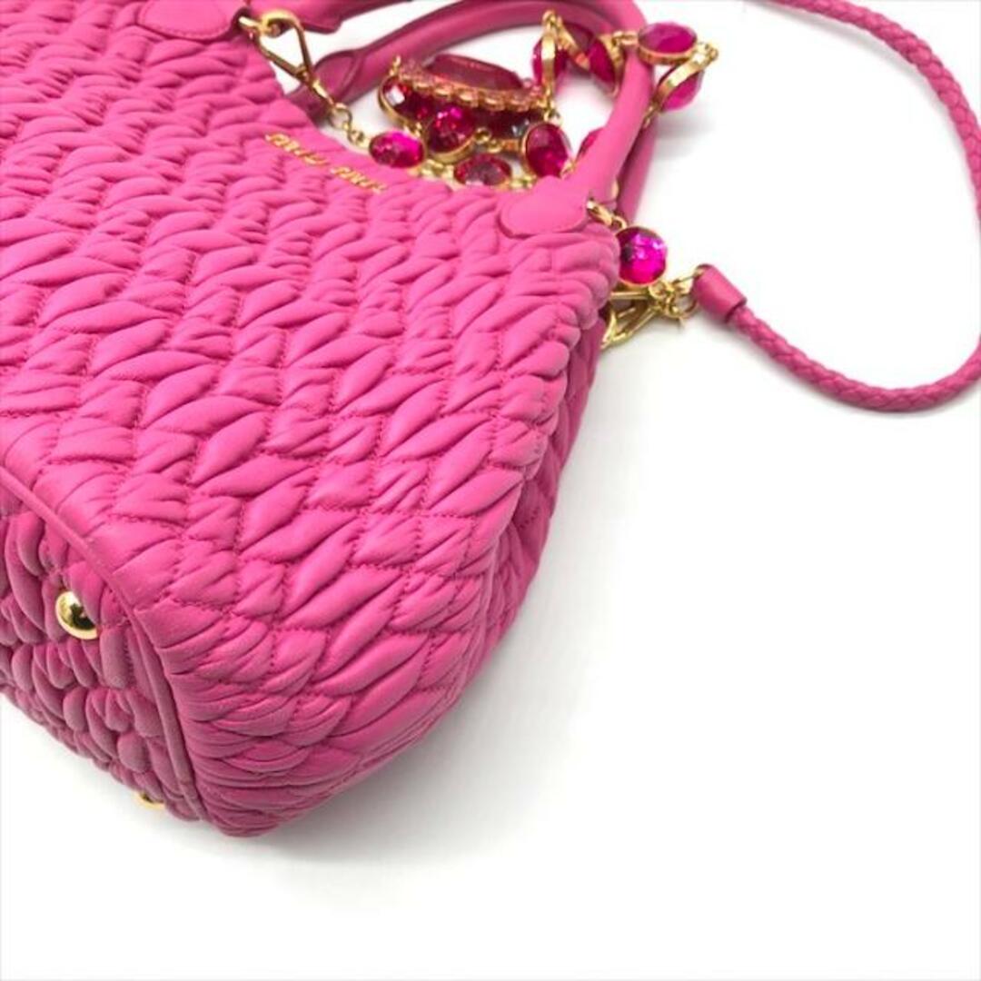 MIU MIU - 良品 miumiu ミュウミュウ マテラッセ ビジュー 2WAY MIU MIU - 良品 miumiu ミュウミュウ マテラッセ ビジュー 2WAY