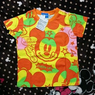 ディズニー(Disney)のディズニー 総柄 Tシャツ ミッキー キッズサイズ ベビー 100cm (Tシャツ/カットソー)