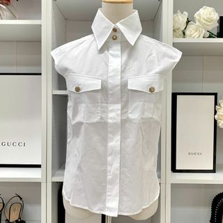 CHANEL(シャツ/ブラウス(半袖/袖なし) ・ ホワイト/白色系)の CHANEL(シャツ/ブラウス(半袖/袖なし) ・ ホワイト/白色系)の