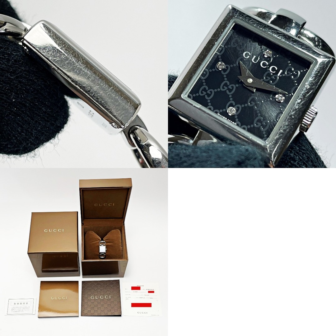 GUCCI - GUCCI グッチ トルナヴォーニ 120 4Pダイヤ シルバー GUCCI - GUCCI グッチ トルナヴォーニ 120 4Pダイヤ シルバー
