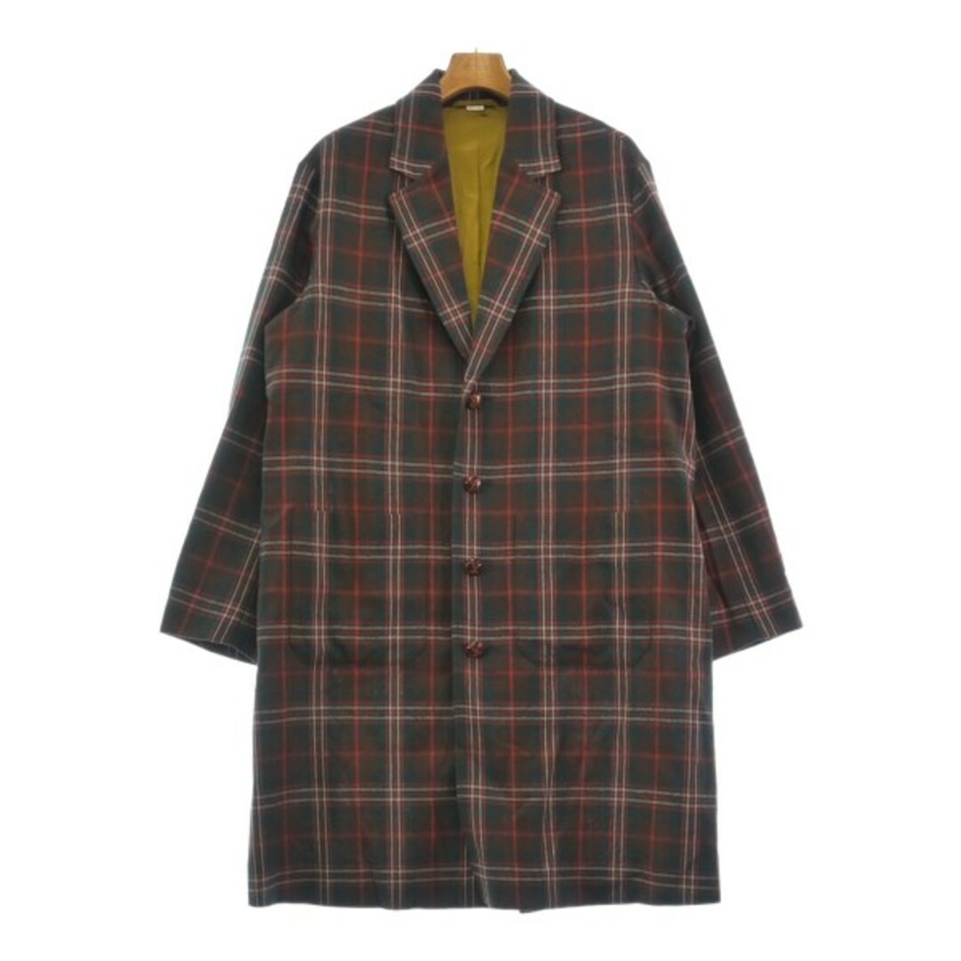 GUCCI グッチ チェスターコート 44(S位) 赤x緑x白等(チェック GUCCI グッチ チェスターコート 44(S位) 赤x緑x白等(チェック
