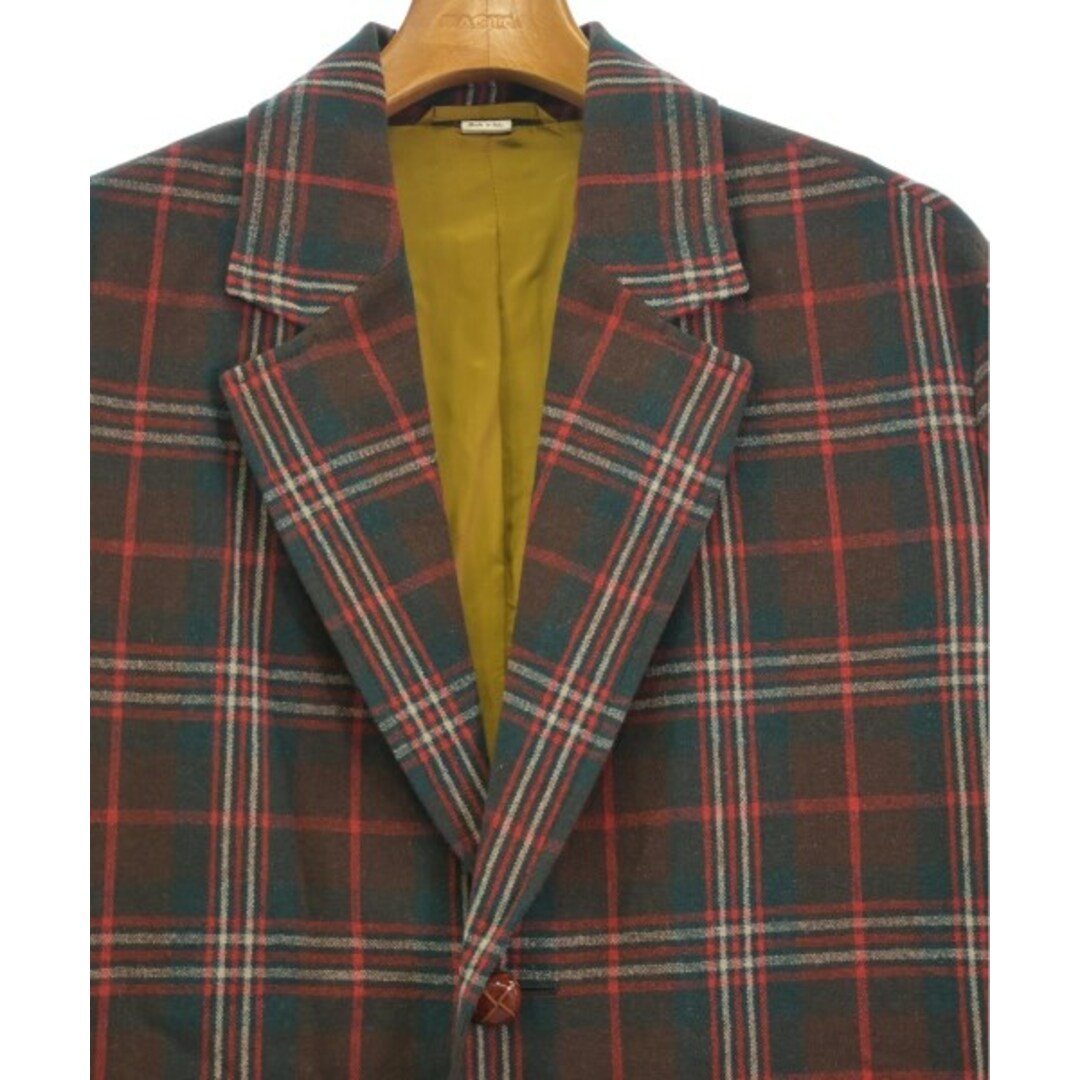 GUCCI グッチ チェスターコート 44(S位) 赤x緑x白等(チェック GUCCI グッチ チェスターコート 44(S位) 赤x緑x白等(チェック