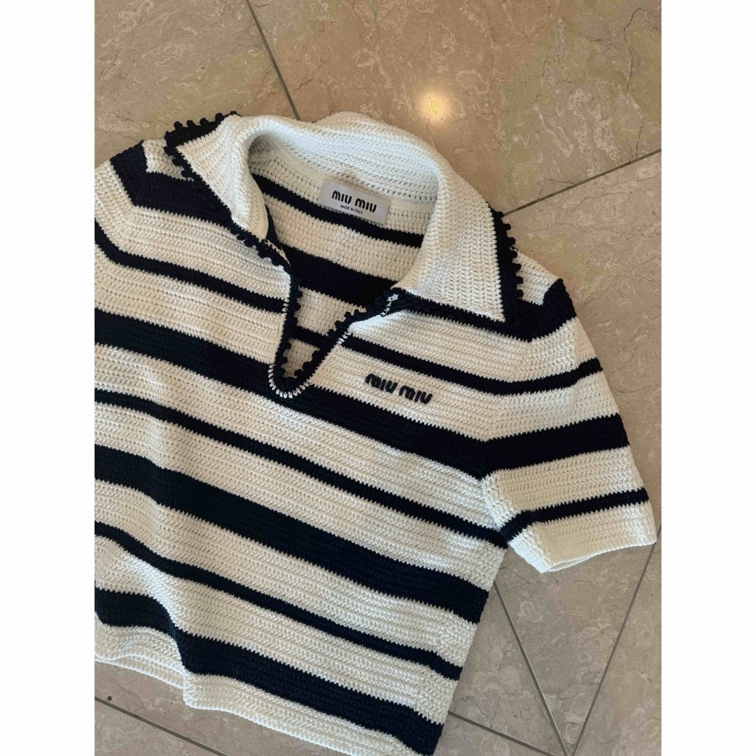 MIU MIU - miu miu 日本未入荷ニットポロシャツトップスの通販 MIU MIU - miu miu 日本未入荷ニットポロシャツトップスの通販