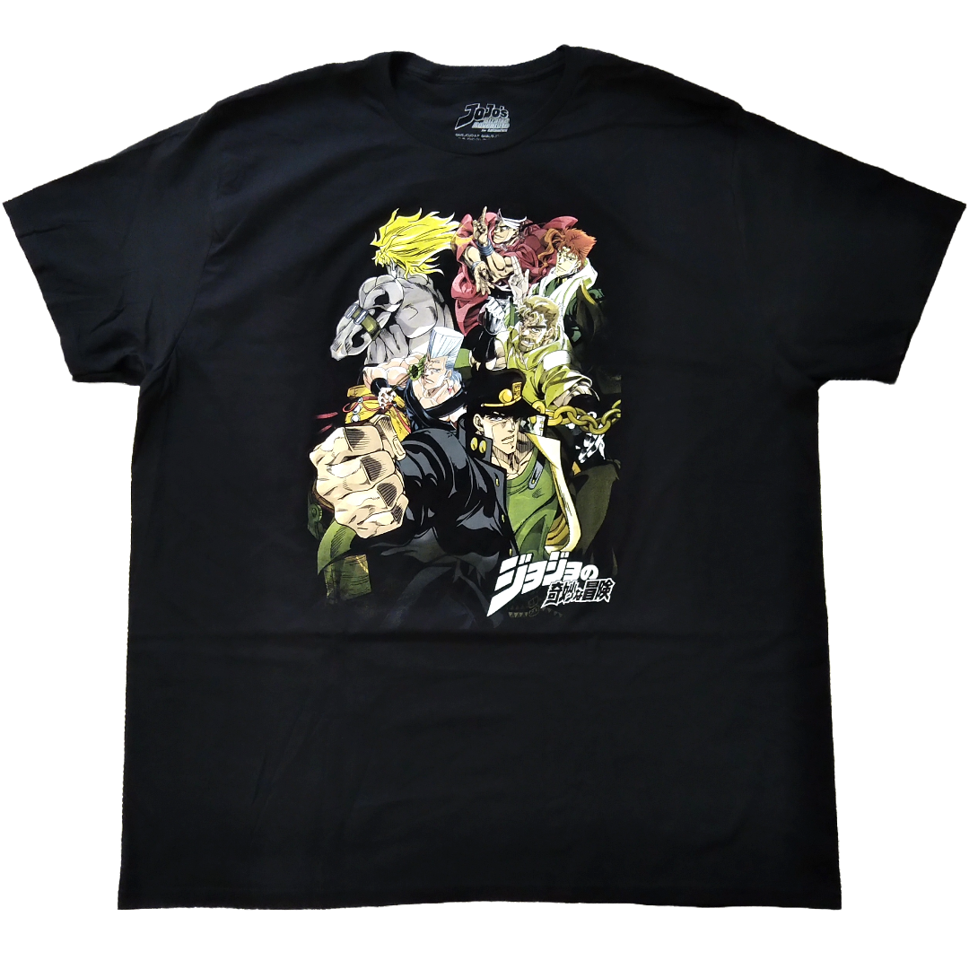 ジョジョの奇妙な冒険 Tシャツ 黒 アニメT 海外オフィシャル ジョジョの奇妙な冒険 Tシャツ 2XLサイズ 黒 アニメTシャツ 海外