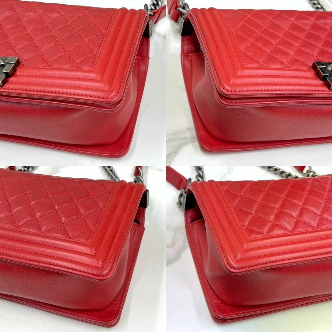 CHANEL - 美品☆ シャネル ボーイシャネル ショルダーバッグ 赤 CHANEL - 美品☆ シャネル ボーイシャネル ショルダーバッグ 赤