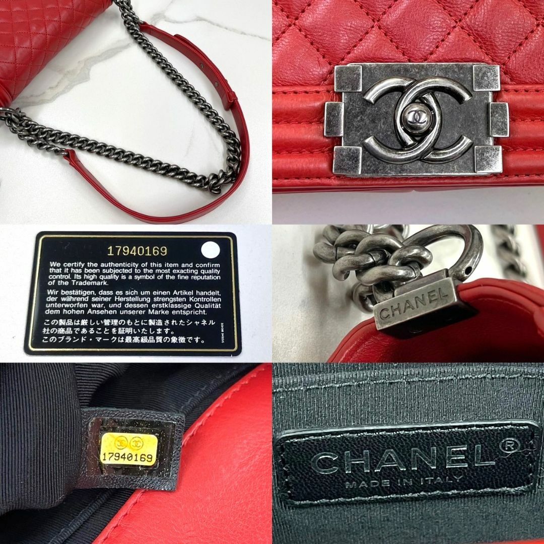 CHANEL - 美品☆ シャネル ボーイシャネル ショルダーバッグ 赤 CHANEL - 美品☆ シャネル ボーイシャネル ショルダーバッグ 赤
