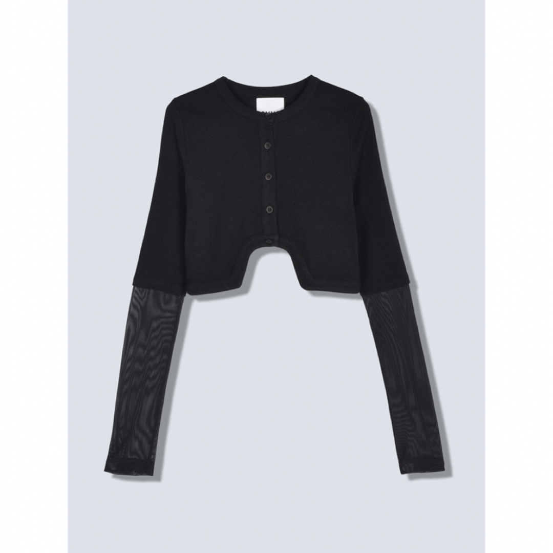 美品 OMMO CIRCLE CUT RIB SHORT CD トップス 美品 OMMO CIRCLE CUT RIB SHORT CD トップス