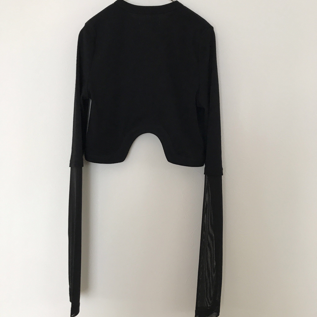 美品 OMMO CIRCLE CUT RIB SHORT CD トップス 美品 OMMO CIRCLE CUT RIB SHORT CD トップス