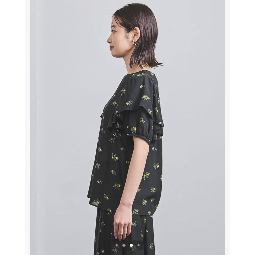 フラワー パフスリーブ ブラウス 半袖 UNITED ARROWS UNITED ARROWS - 新品 UNITED ARROWS フラワーパフスリーブ