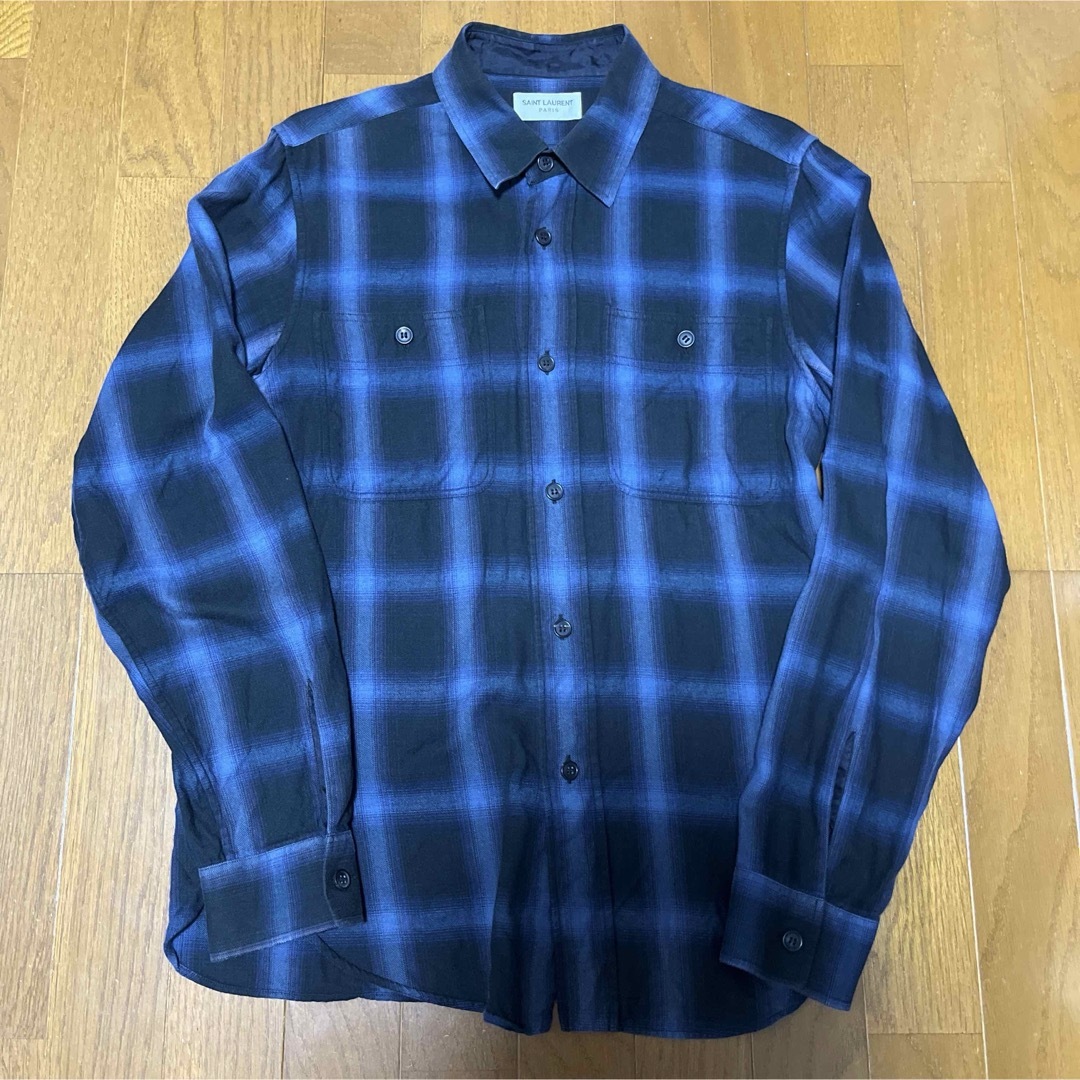 SAINT LAURENT - サンローラン チェックシャツ 13aw Sサイズ SAINT LAURENT - サンローラン チェックシャツ 13aw Sサイズ
