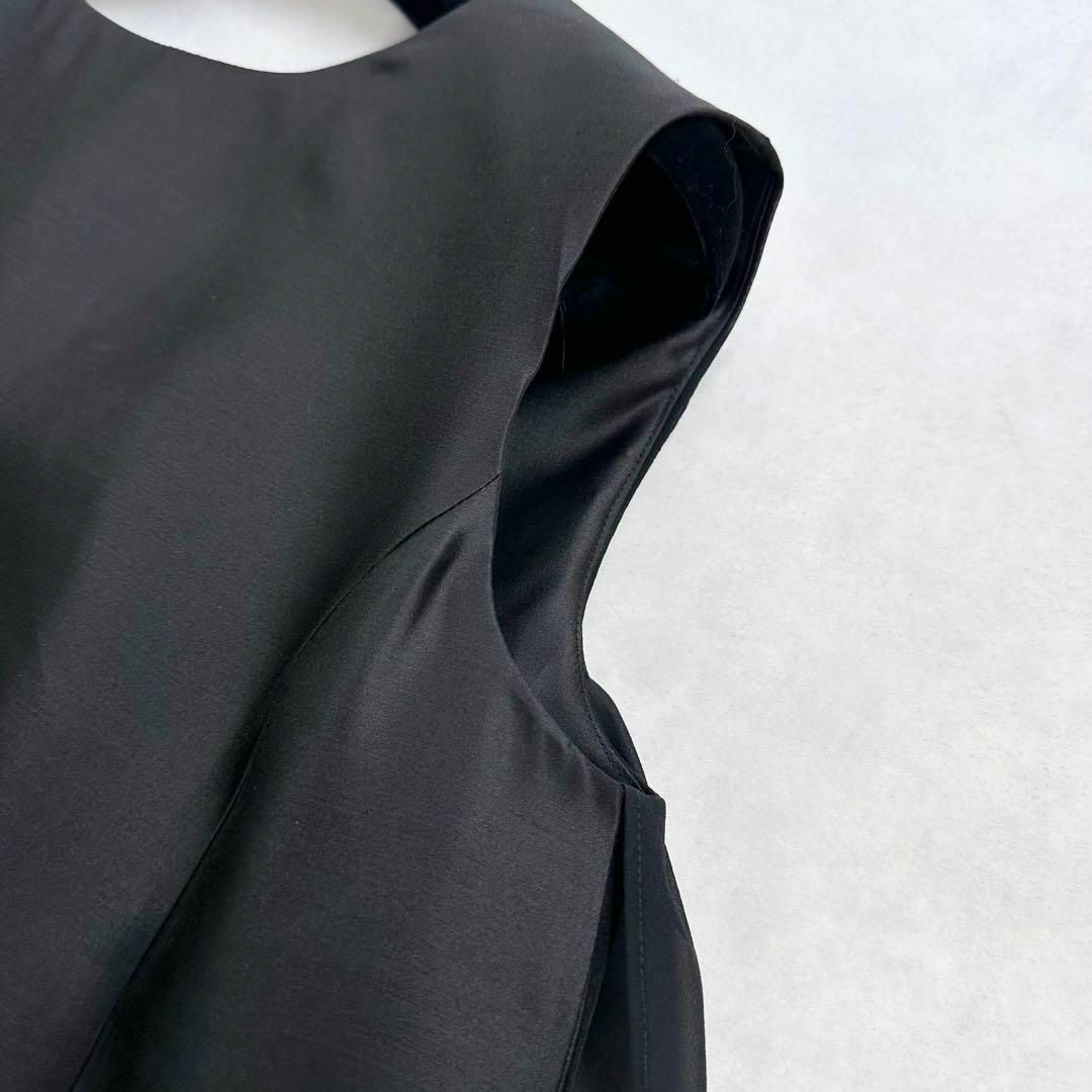 美品✨アドーア BLACK LABEL レイヤードシルクワンピース 黒 M 美品✨アドーア BLACK LABEL レイヤードシルクワンピース 黒 M