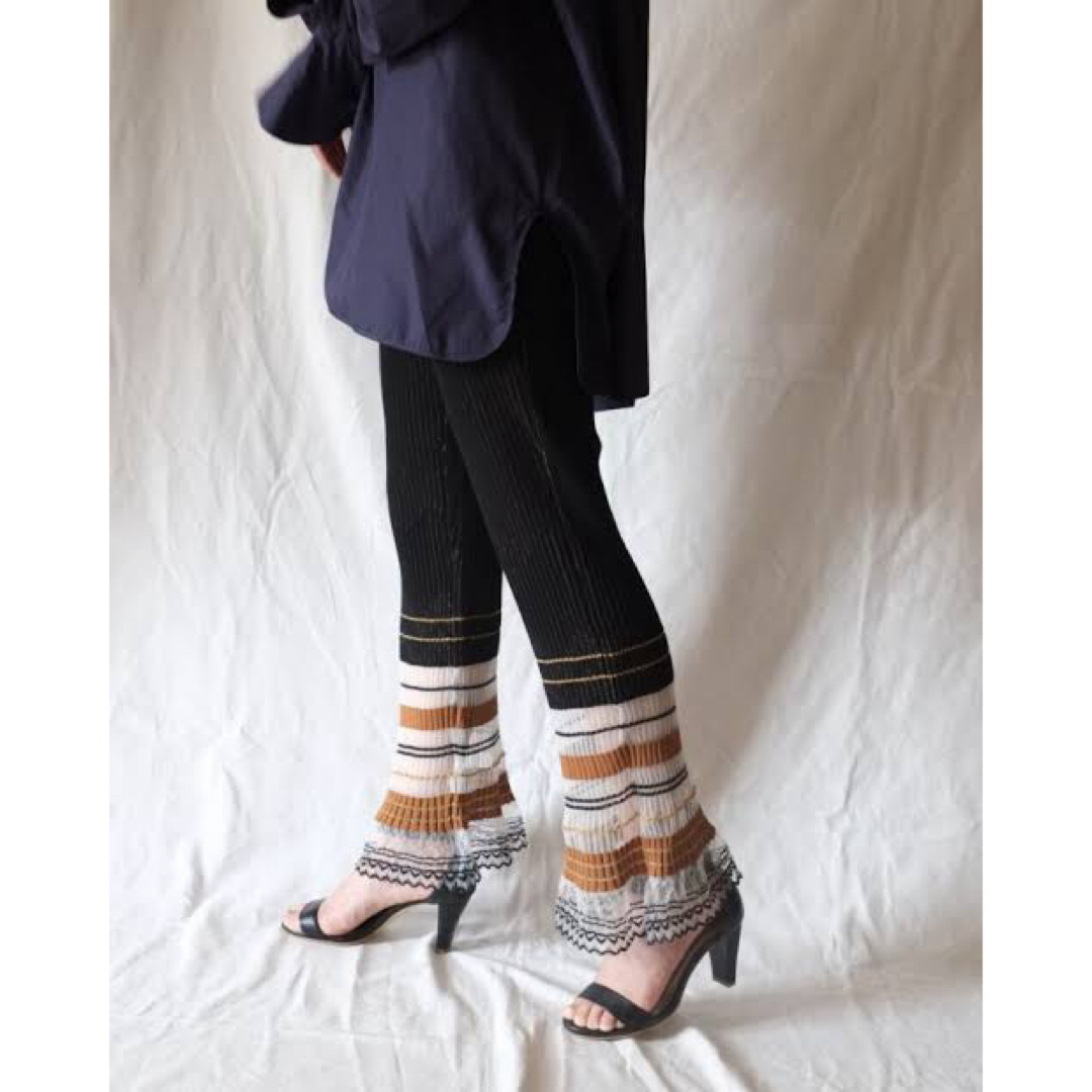 ほぼ未使用 マメクロゴウチ Rib Jacquard Kintted Pants ほぼ未使用 マメクロゴウチ Rib Jacquard Kintted Pants
